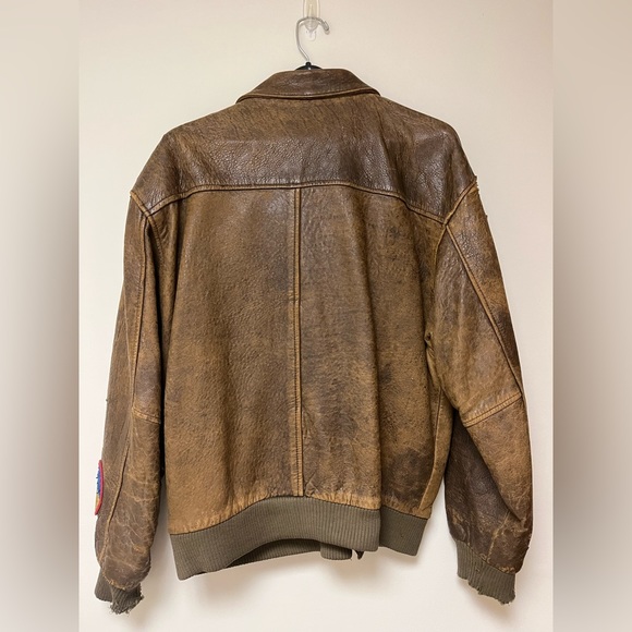 1987 Vintage Wilson’s Leather Bomber Jacket Size Small - Picture 5 of 11